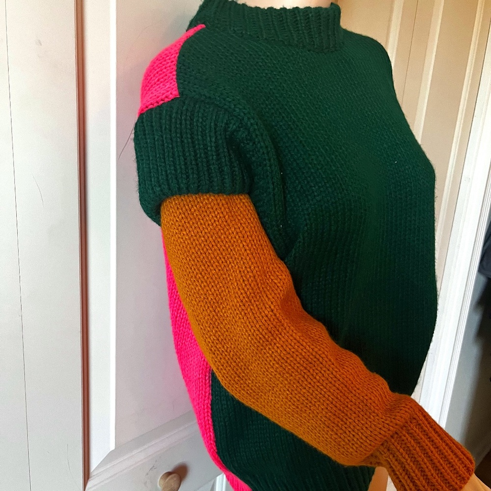 Karavan Knitwear Pullover Sweater Bold Colors Pool Labs Show O/S